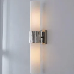 Mirza Opal Glass Bath Sconce - 2 Light