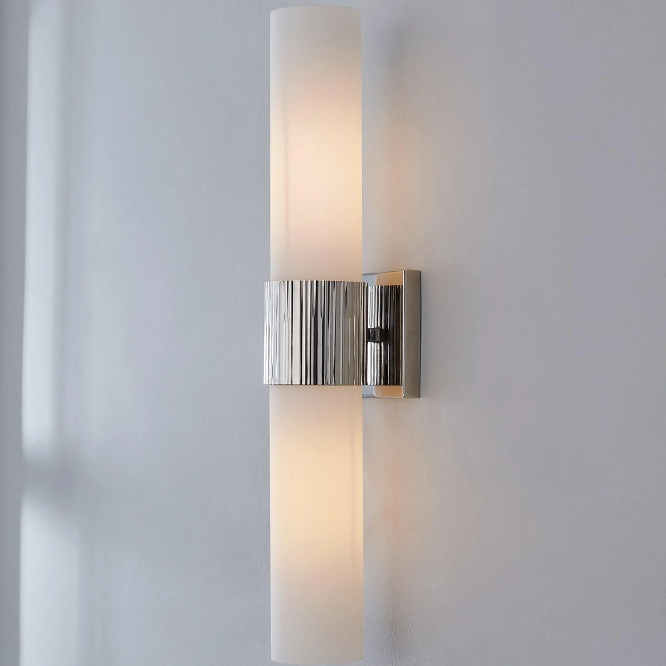 Mirza Opal Glass Bath Sconce - 2 Light