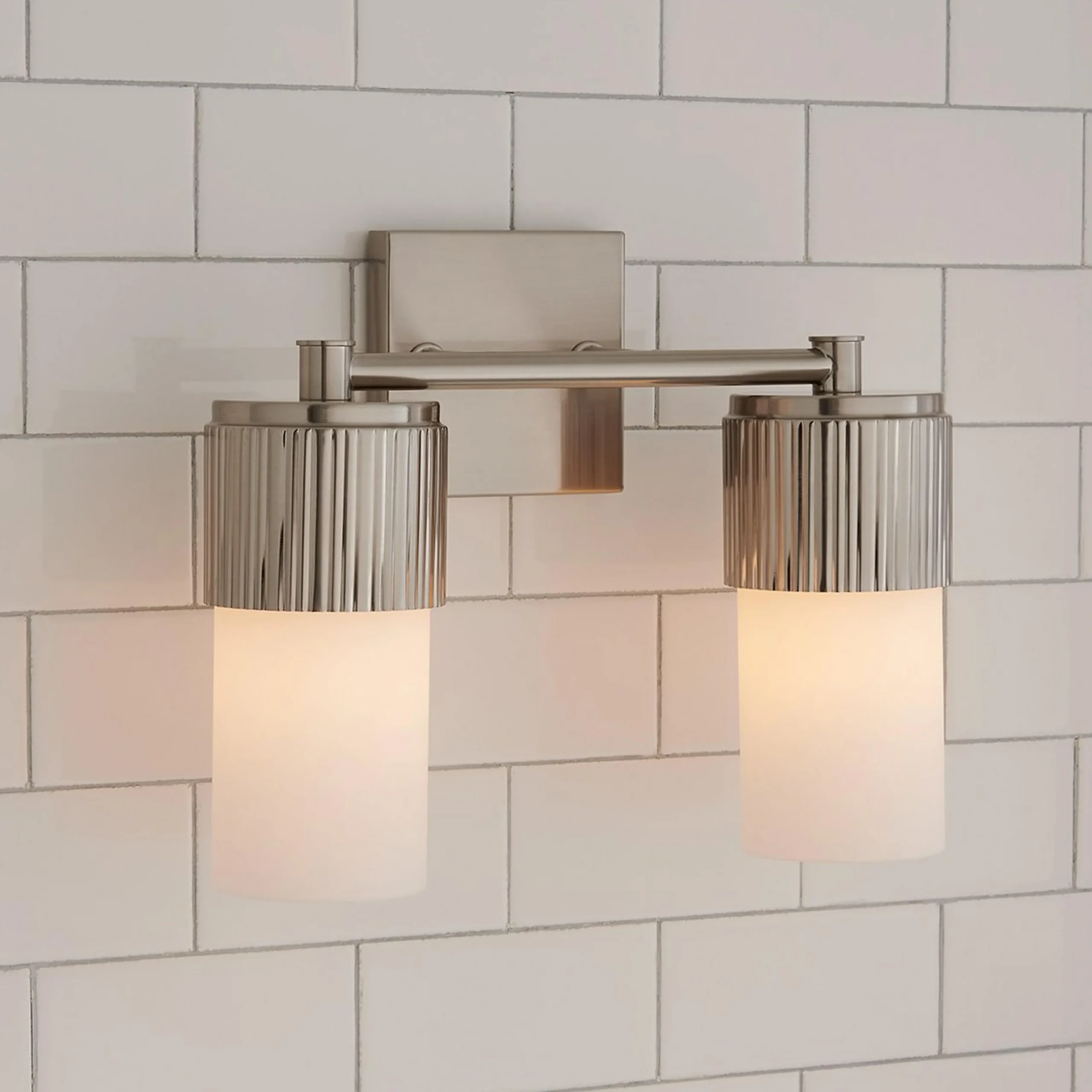 Mirza Opal Glass Vanity Light - 2 Light