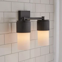 Mirza Opal Glass Vanity Light - 2 Light