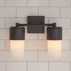 Mirza Opal Glass Vanity Light - 2 Light