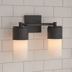 Mirza Opal Glass Vanity Light - 2 Light