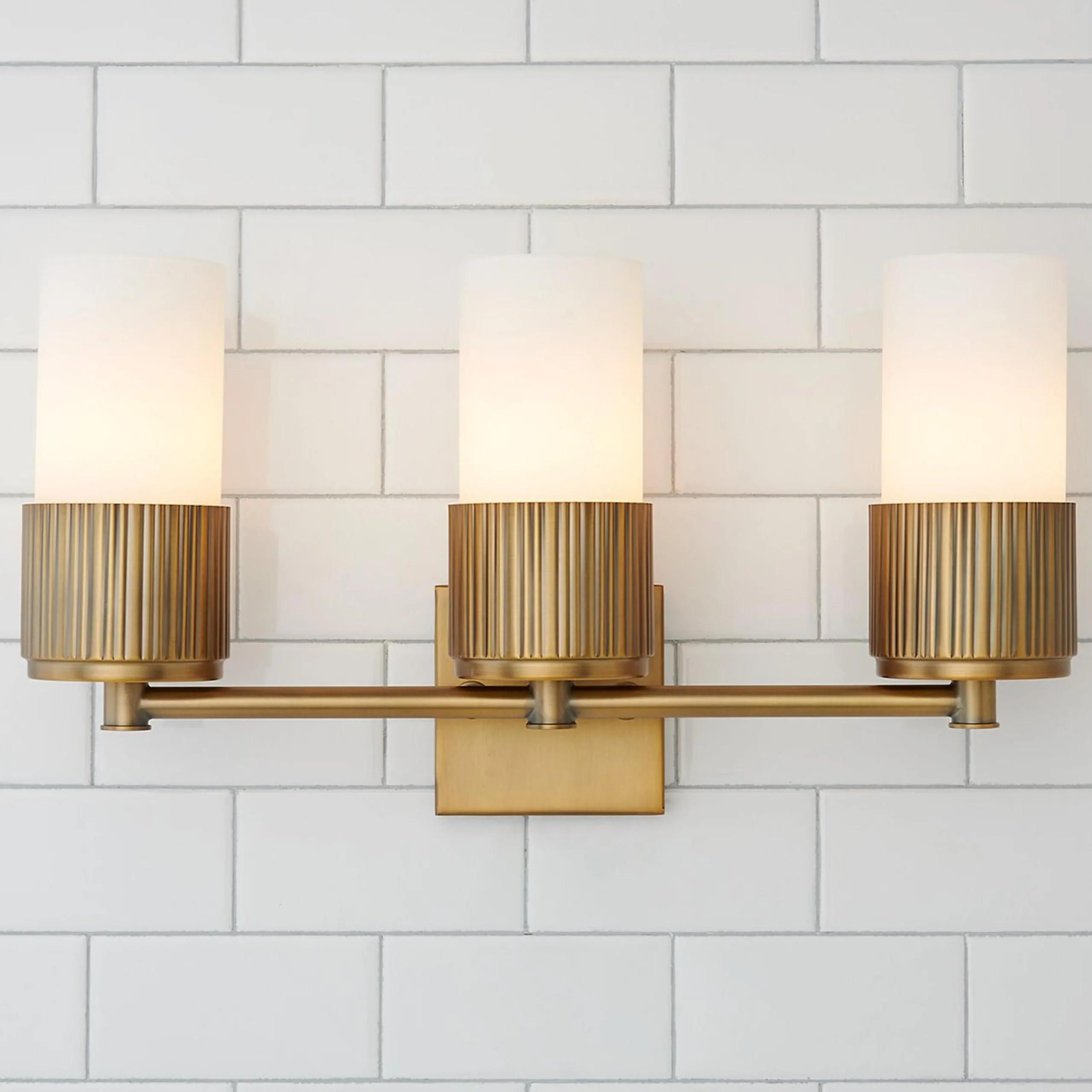 Mirza Opal Glass Vanity Light - 3 Light