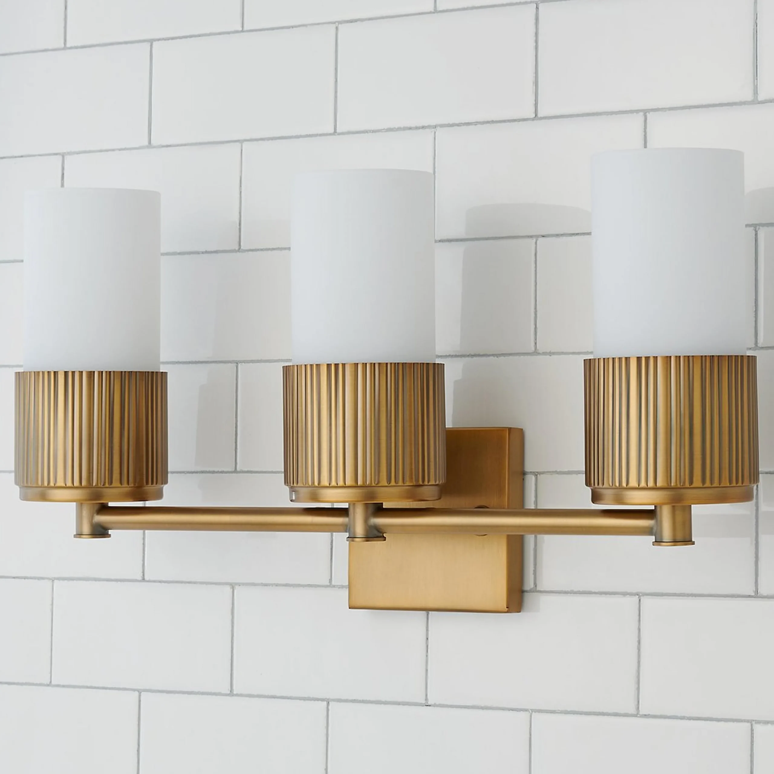 Mirza Opal Glass Vanity Light - 3 Light