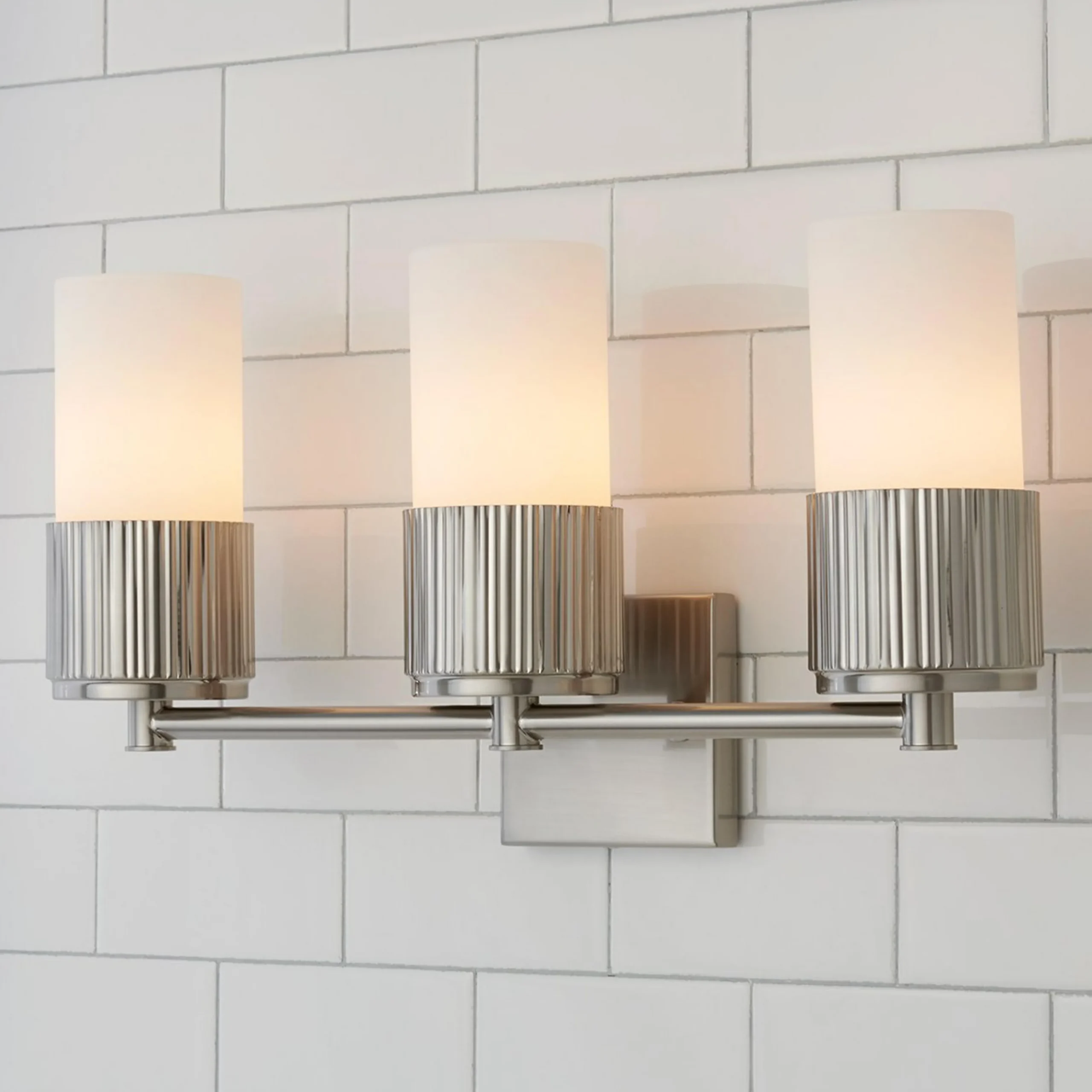 Mirza Opal Glass Vanity Light - 3 Light