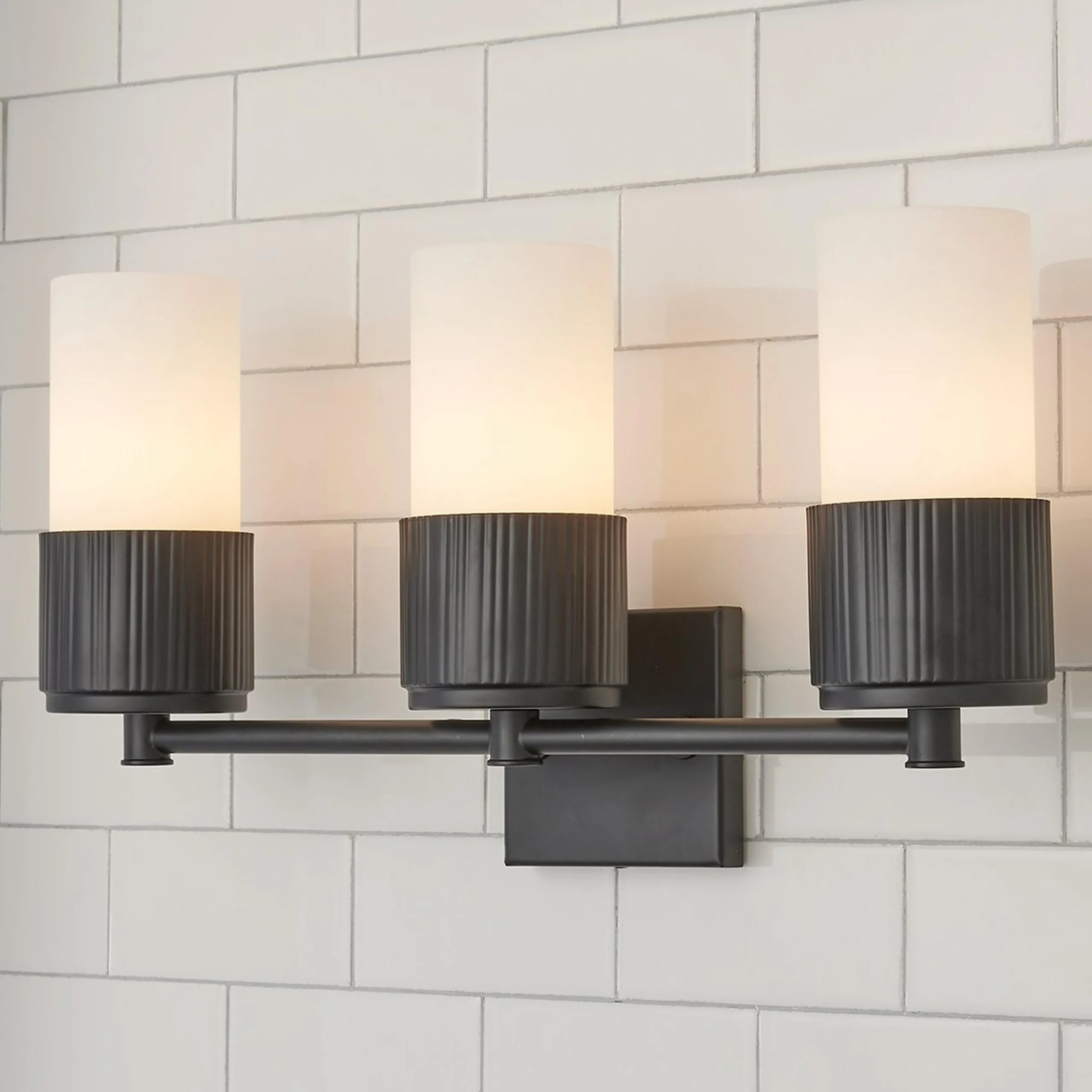 Mirza Opal Glass Vanity Light - 3 Light