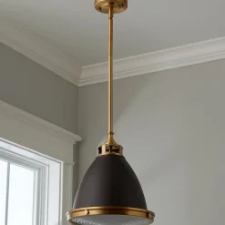 Mixed Metal Schoolhouse Pendant - Large