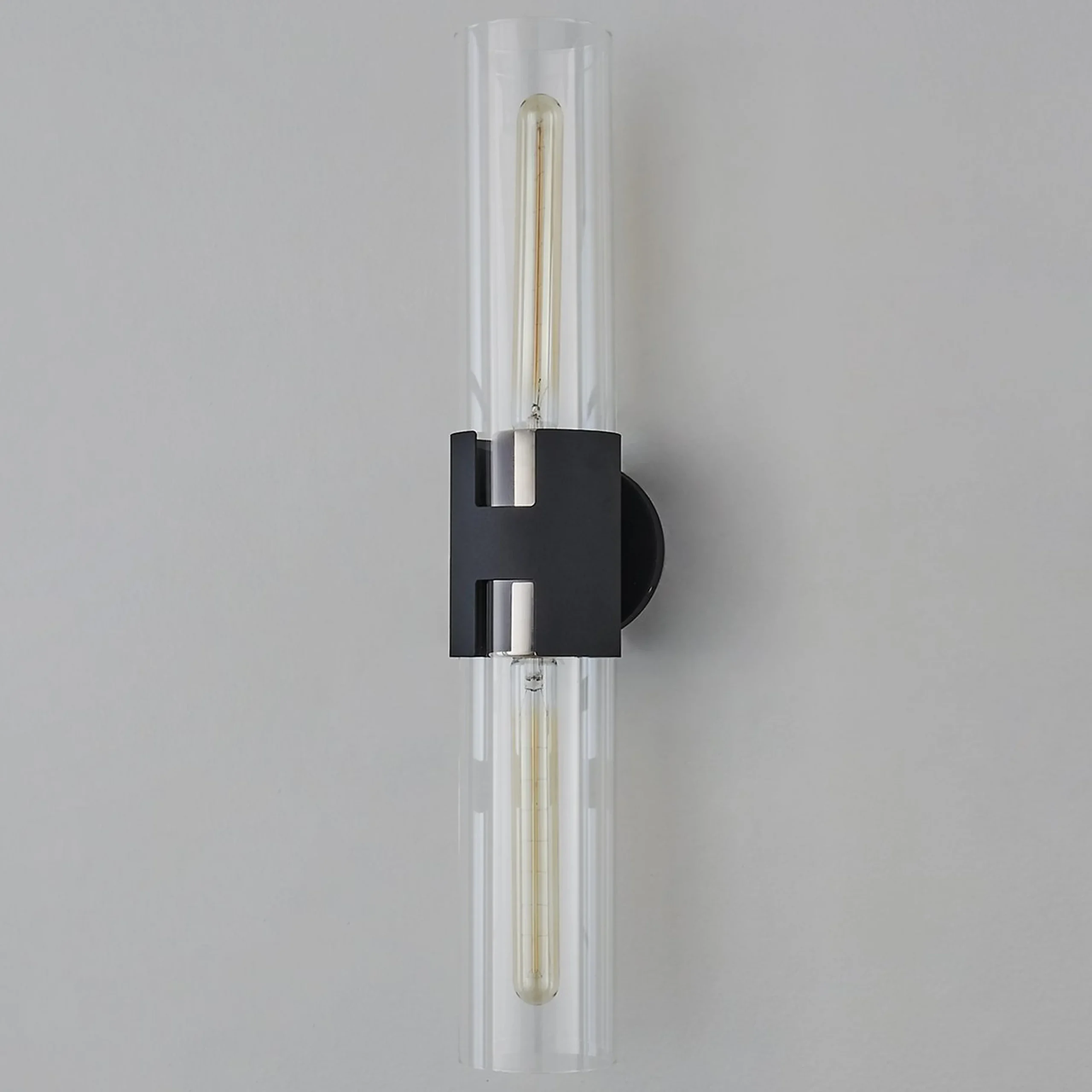 Mixed Metal Tube Sconce - Large