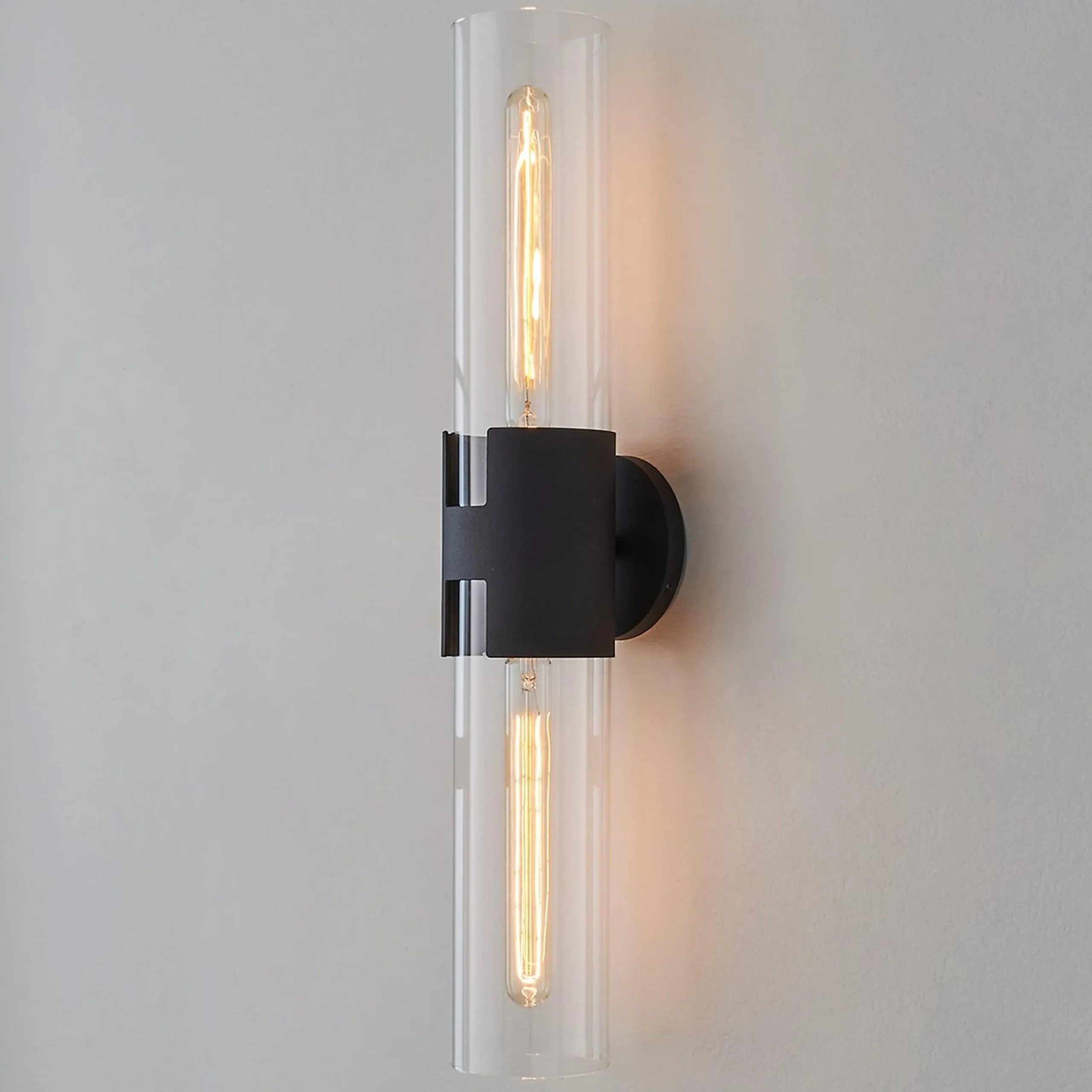 Mixed Metal Tube Sconce - Large