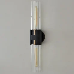 Mixed Metal Tube Sconce - Large