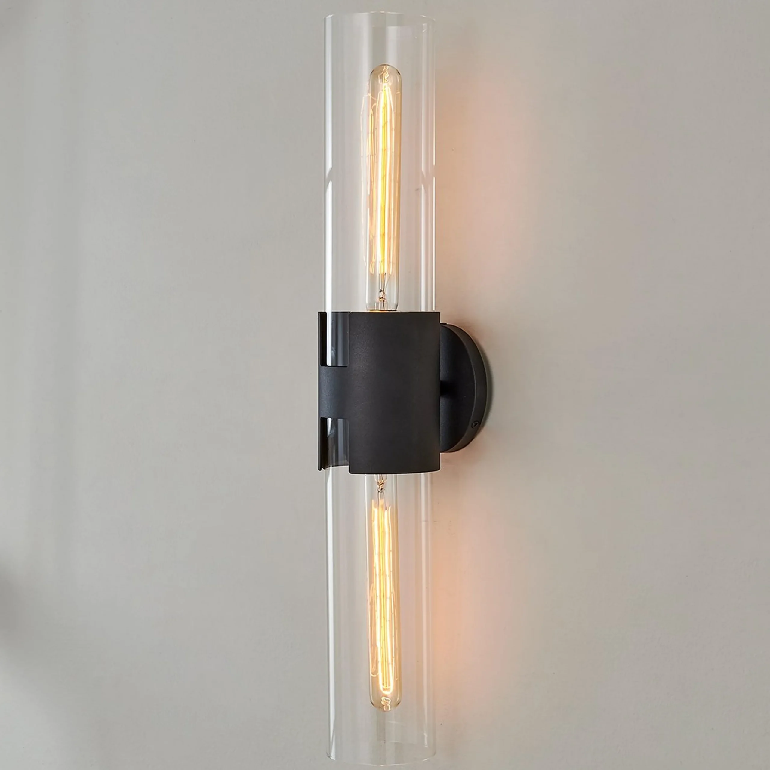 Mixed Metal Tube Sconce - Large