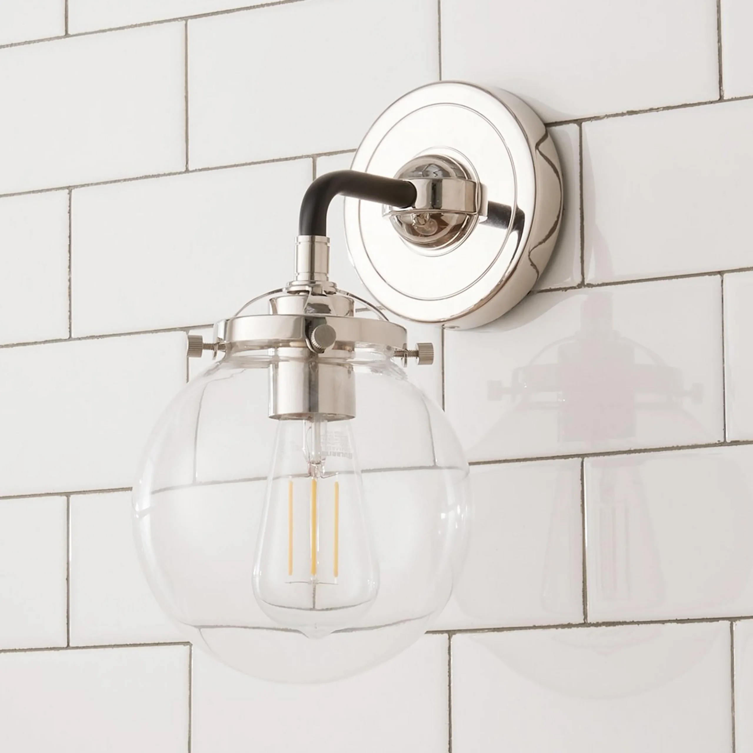 Mod Mix Clear Globe Sconce