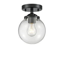 Mod Mix Clear Globe Semi-Flush Ceiling Light - Small