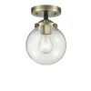Mod Mix Clear Globe Semi-Flush Ceiling Light - Small