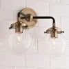 Mod Mix Clear Globe Vanity Light - 2 light