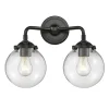 Mod Mix Clear Globe Vanity Light - 2 light