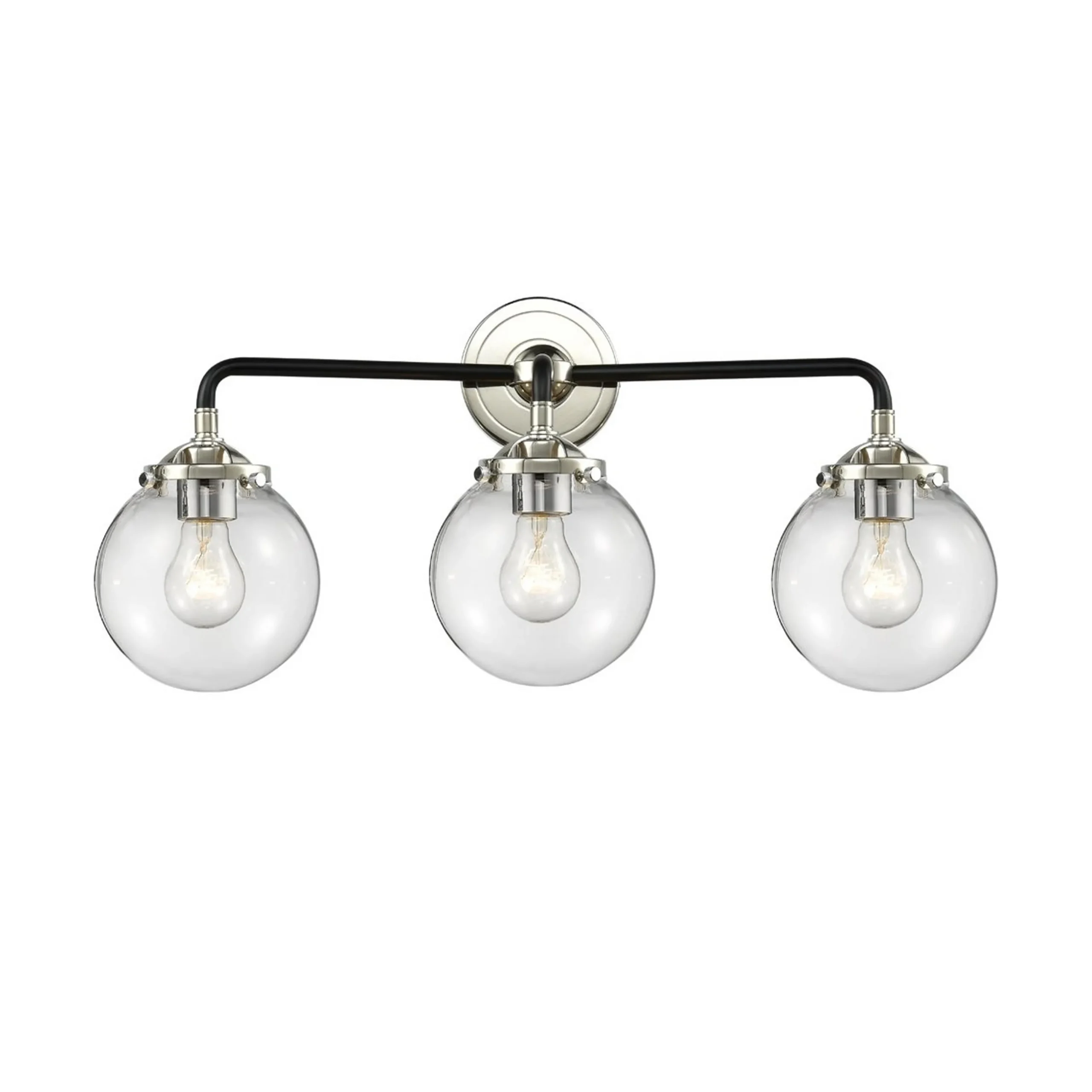 Mod Mix Clear Globe Vanity Light - 3 Light