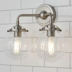 Mod Mix Clear Globe Vanity Light - 2 light