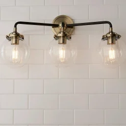 Mod Mix Clear Globe Vanity Light - 3 Light