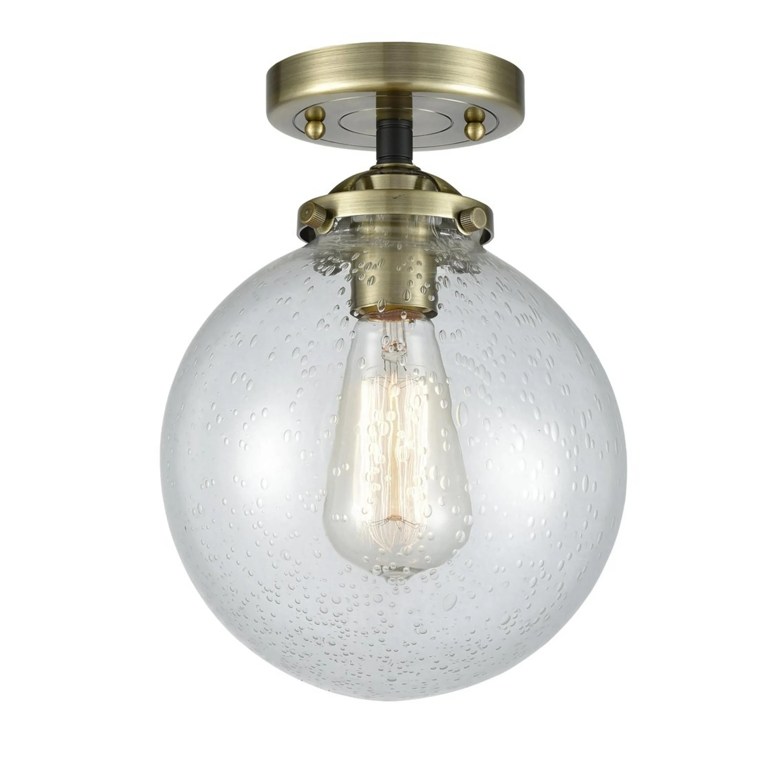 Mod Mix Seeded Globe Semi-Flush Ceiling Light - Large