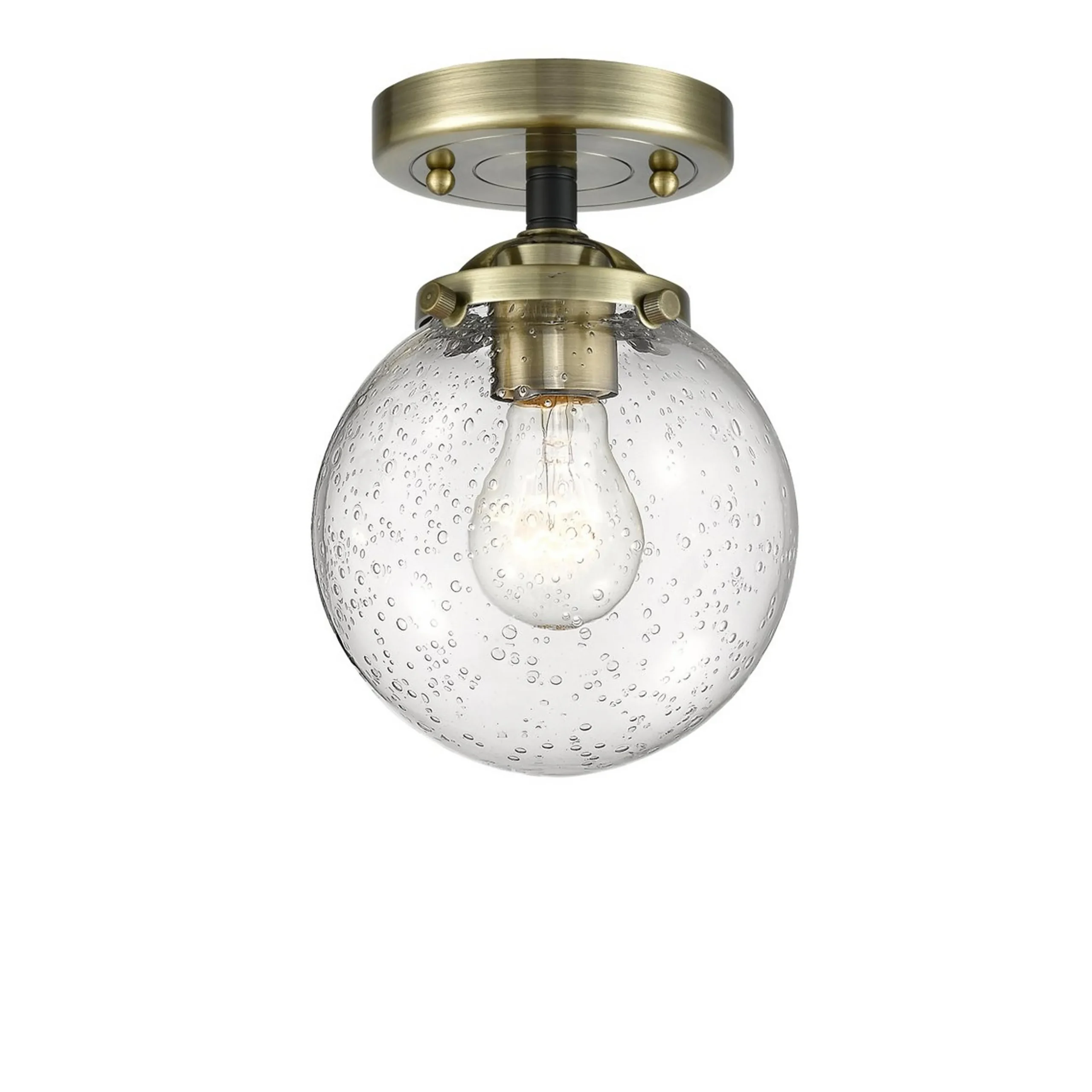 Mod Mix Seeded Globe Semi-Flush Ceiling Light - Small