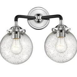 Mod Mix Seeded Globe Vanity Light - 2 light