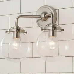 Mod Mix Seeded Globe Vanity Light - 2 light
