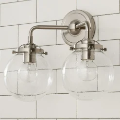 Mod Mix Seeded Globe Vanity Light - 2 light