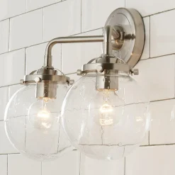 Mod Mix Seeded Globe Vanity Light - 2 light