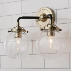 Mod Mix Seeded Globe Vanity Light - 2 light