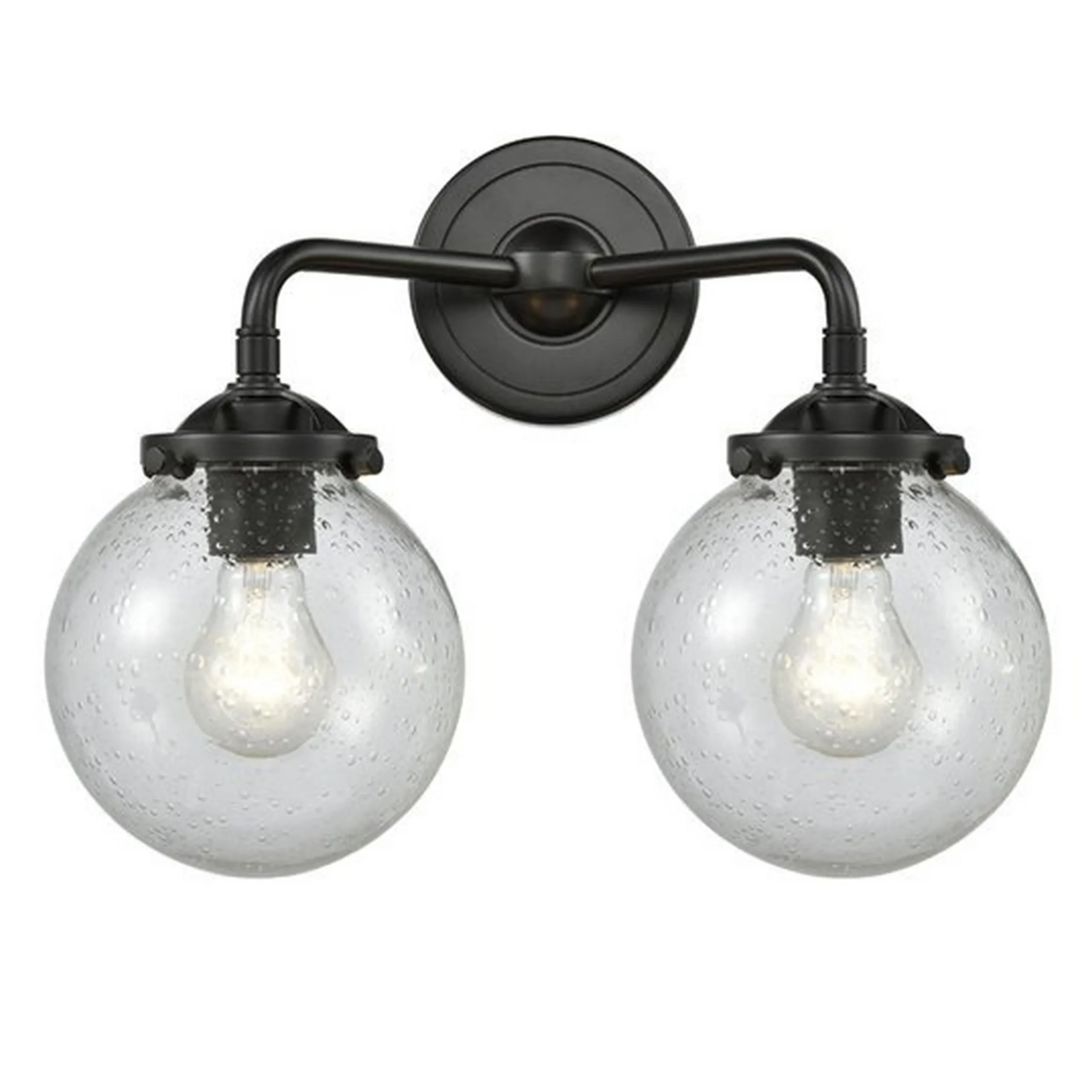 Mod Mix Seeded Globe Vanity Light - 2 light