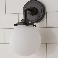 Mod Mix White Globe Sconce