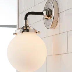 Mod Mix White Globe Sconce