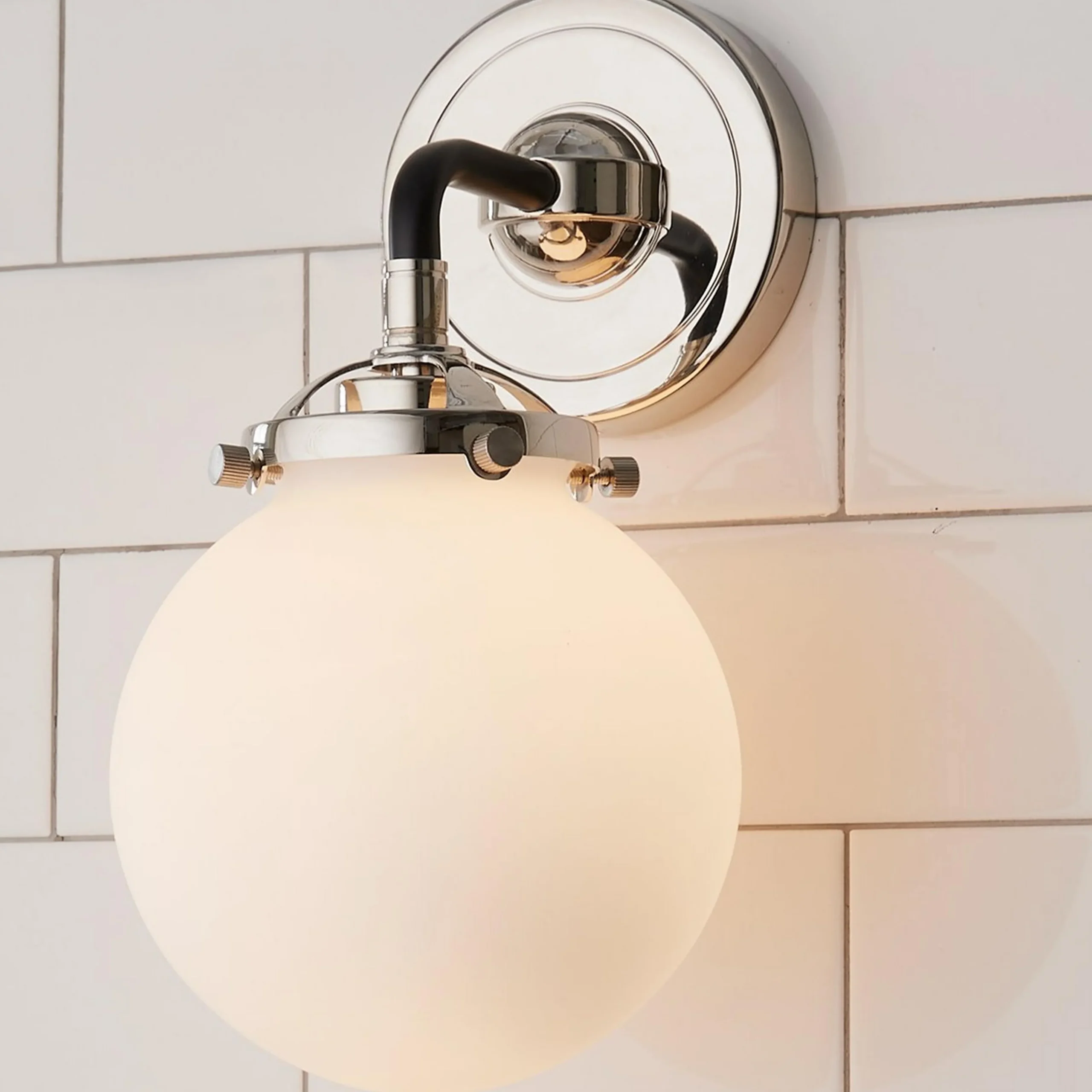 Mod Mix White Globe Sconce
