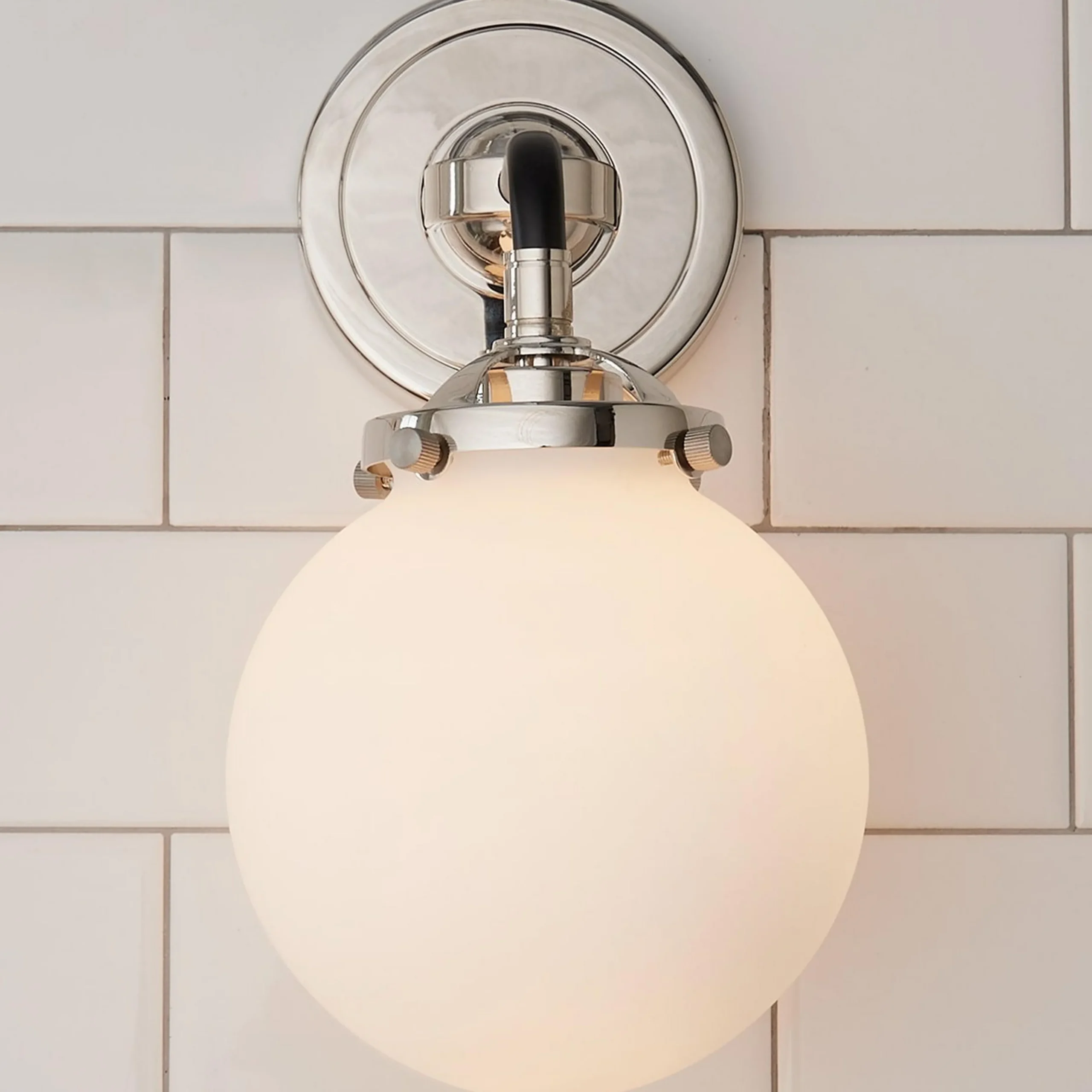 Mod Mix White Globe Sconce