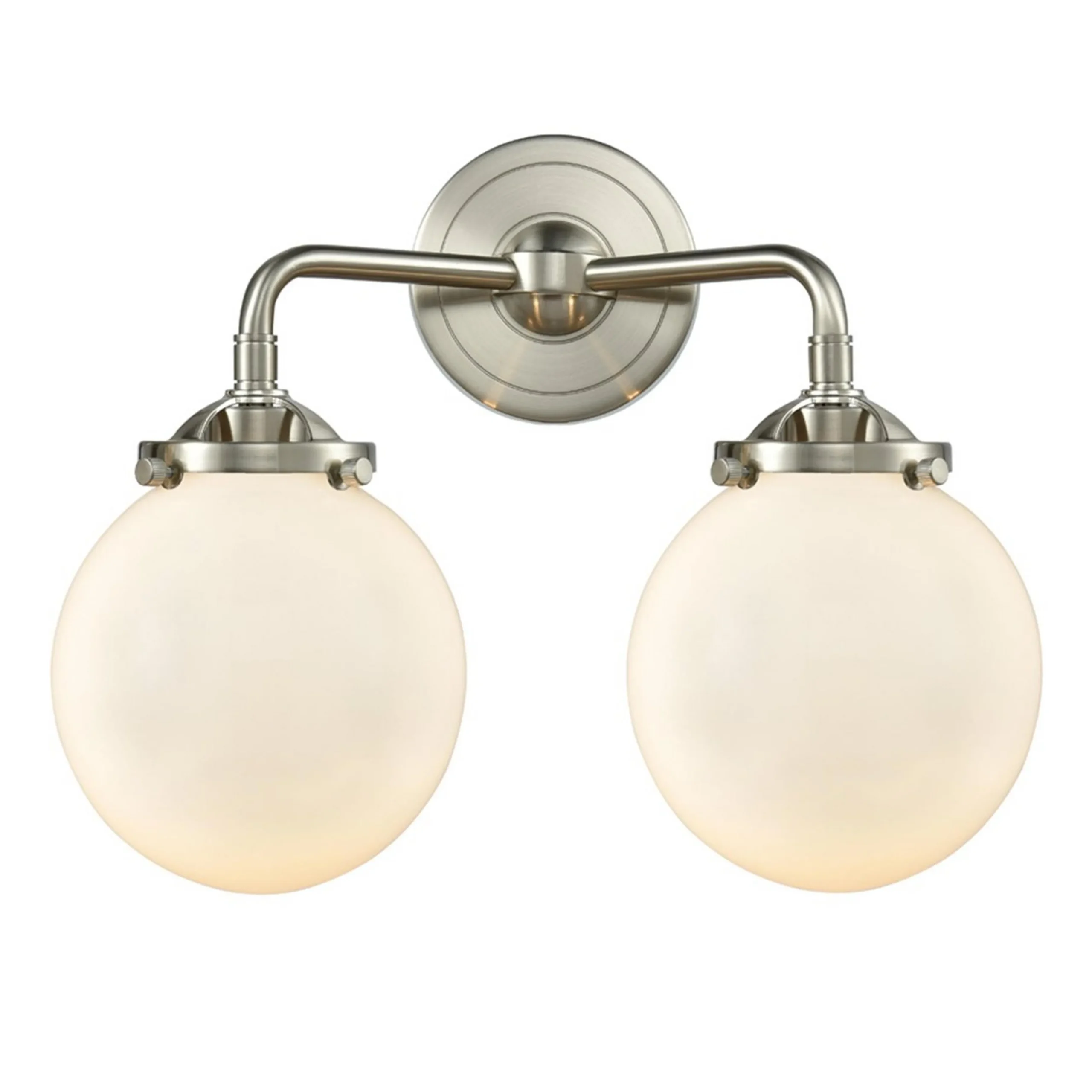 Mod Mix White Globe Vanity Light - 2 light