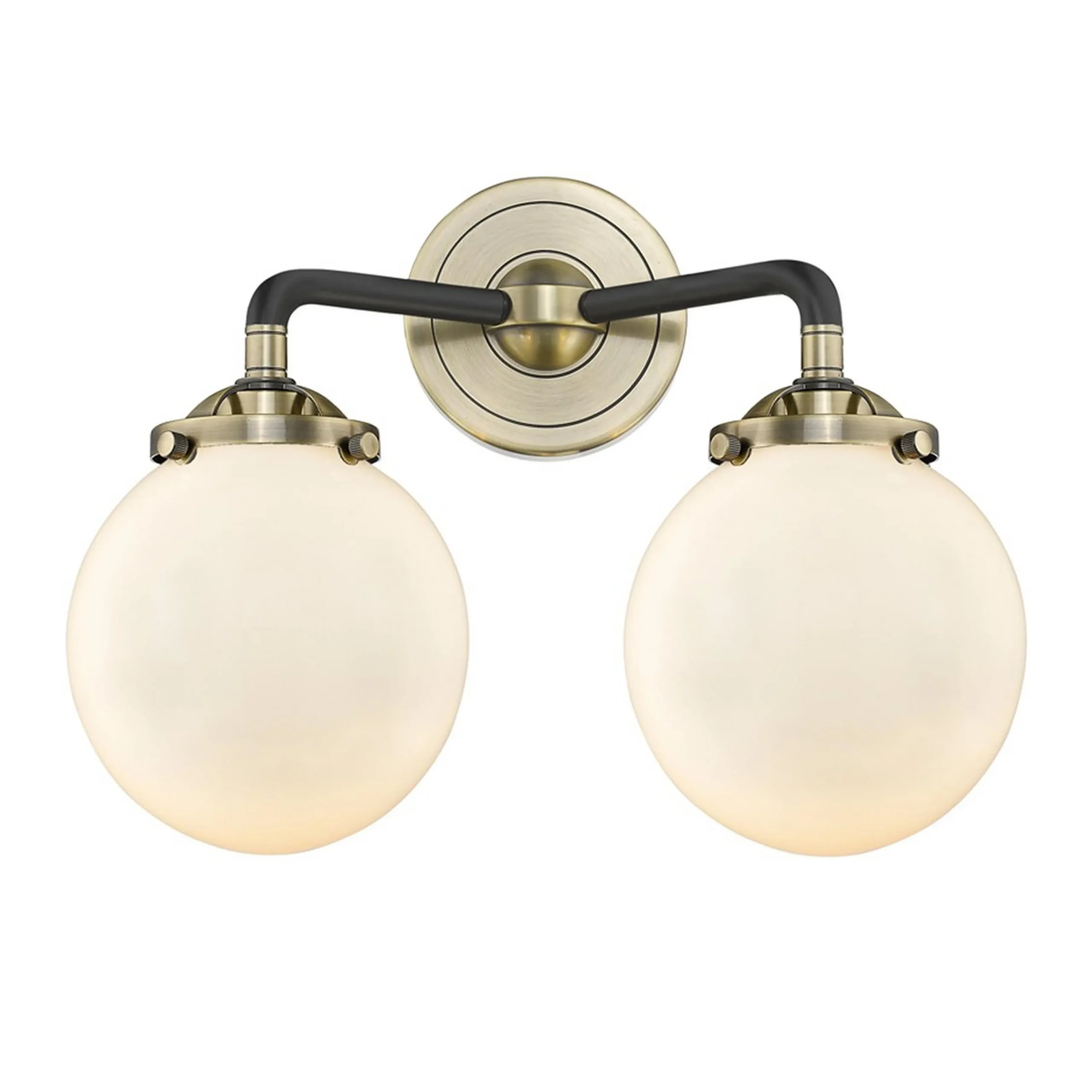 Mod Mix White Globe Vanity Light - 2 light
