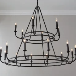 Moderately Modern Two-Tier Chandelier
