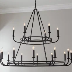 Moderately Modern Two-Tier Chandelier