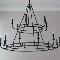 Moderately Modern Two-Tier Chandelier