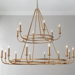 Moderately Modern Two-Tier Chandelier