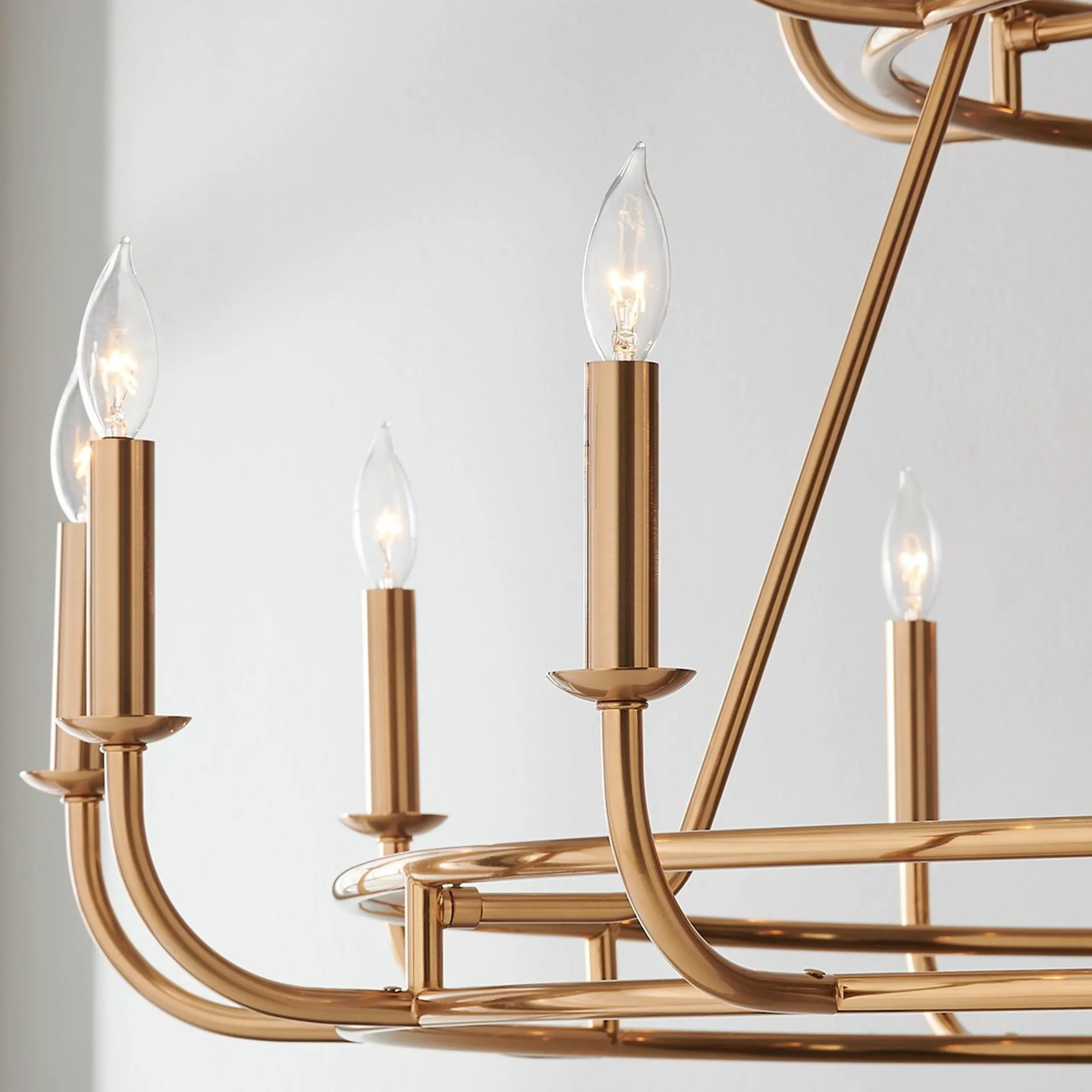 Moderately Modern Two-Tier Chandelier