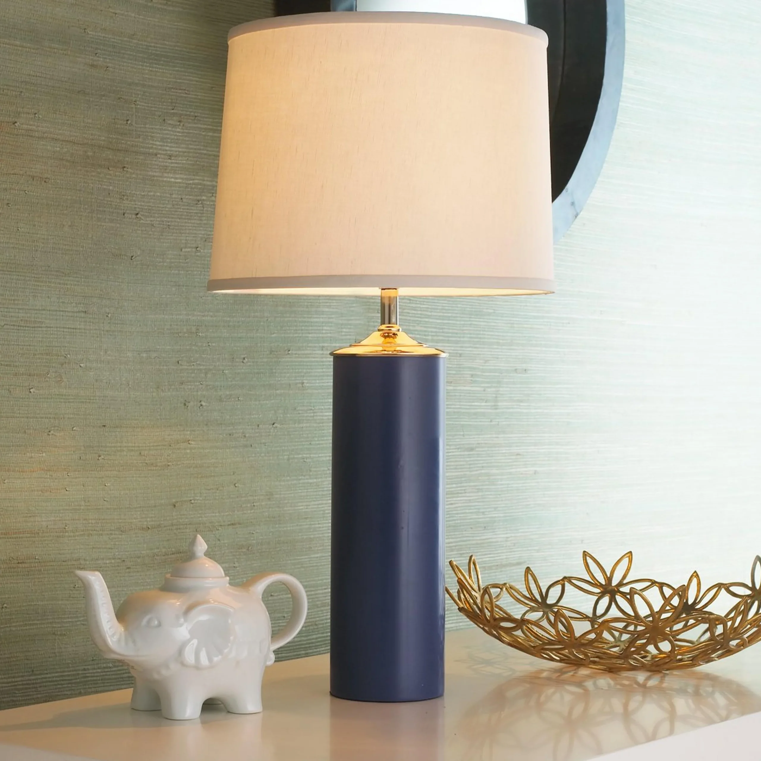 Modern Cylinder Ceramic Table Lamp