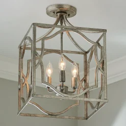 Modern Fretwork Frame Lantern - Small