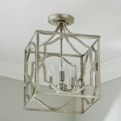 Modern Fretwork Frame Lantern - Small