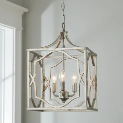 Modern Fretwork Frame Lantern - Small