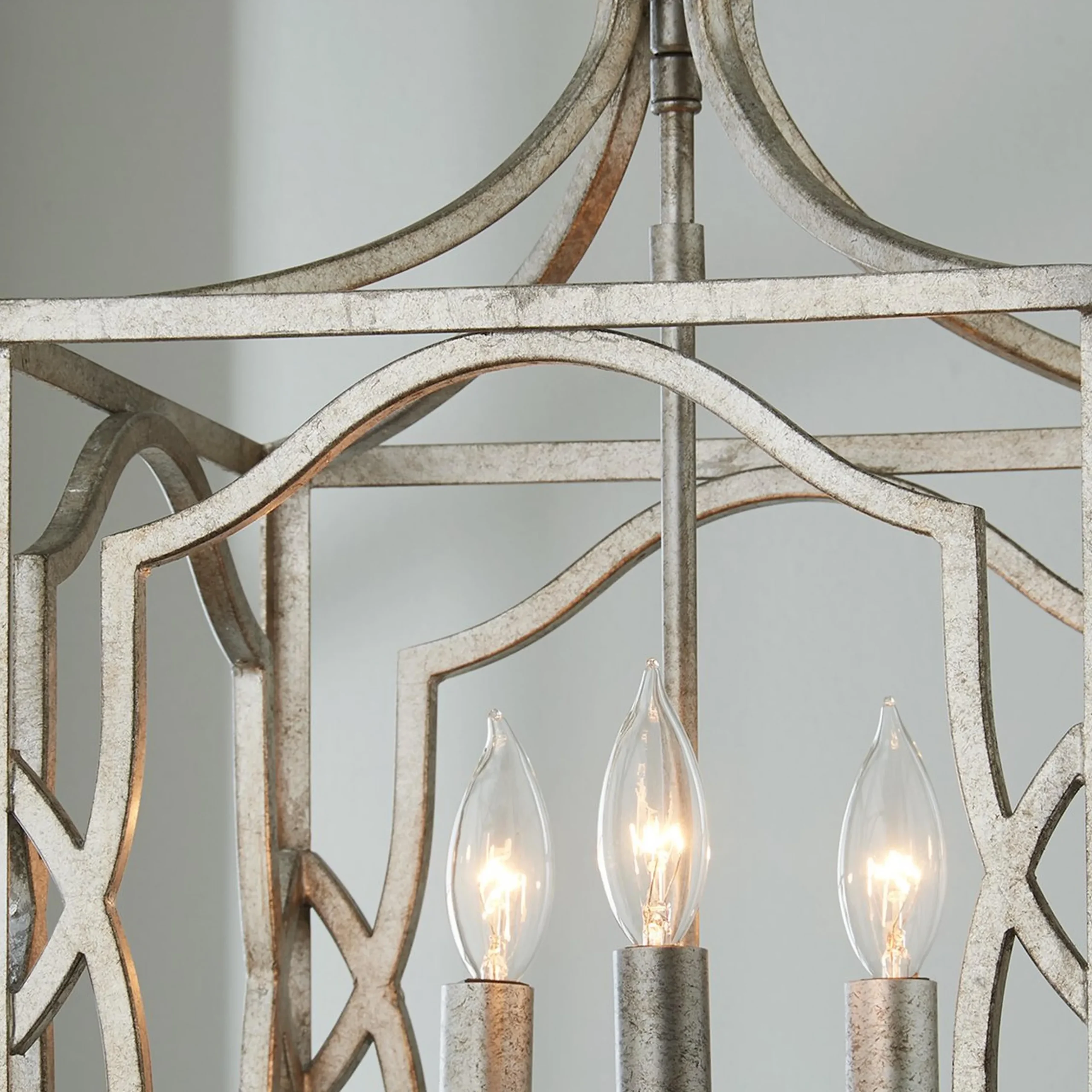 Modern Fretwork Frame Lantern - Small