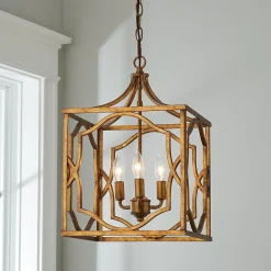 Modern Fretwork Frame Lantern - Small