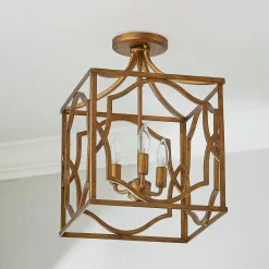 Modern Fretwork Frame Lantern - Small