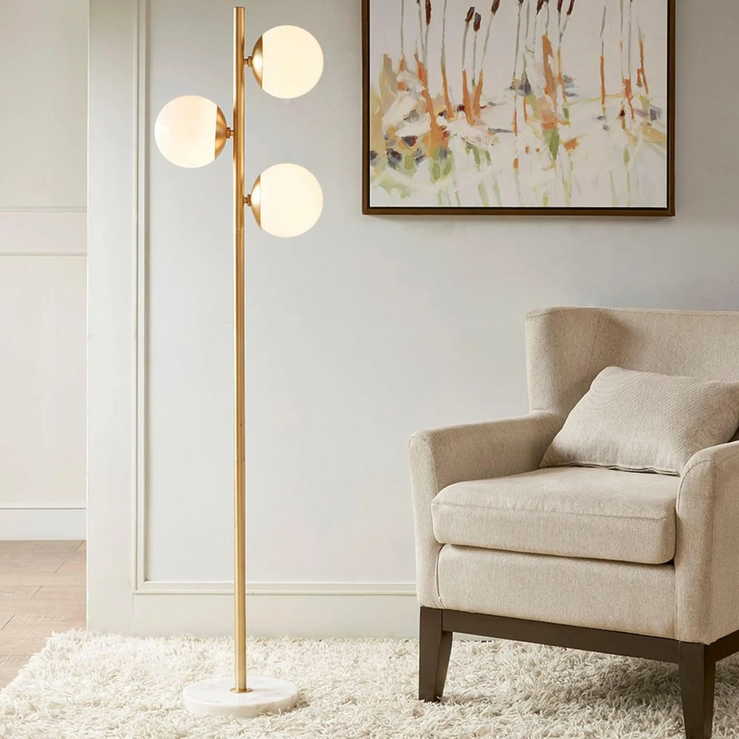 Modern Globes Vertical Floor Lamp